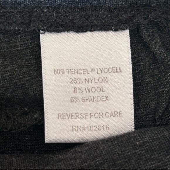 GARNET HILL Comfort Crop Trousers Pull-on Pants Heathered Charcoal Size Medium - Picture 11 of 13